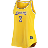 Lonzo Ball #2 Los Angeles Lakers Women's Gold Fast Break Tank Jersey - Icon Edition