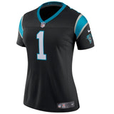Cam Newton #1 Carolina Panthers Women's Black Classic Limited Player Jersey