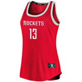 James Harden #13 Houston Rockets Women's Red Fast Break Tank Jersey - Icon Edition