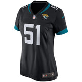 Paul Posluszny #51 Jacksonville Jaguars Women's Black/Teal Game Jersey