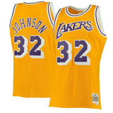 Magic Johnson #32 Los Angeles Lakers 1984-85 Hardwood Classics Mens Swingman Jersey