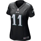 Carson Wentz #11 Philadelphia Eagles Women's Black Game Event Jersey