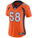 Von Miller #58 Denver Broncos Women's Orange Vapor Untouchable Limited