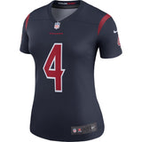 Deshaun Watson #4 Houston Texans Women's Navy Color Rush Legend Jersey