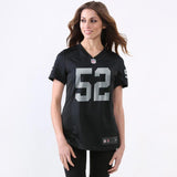 Khalil Mack #52 Oakland Raiders Women's Black Game Jersey