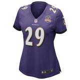 Justin Forsett #29 Baltimore Ravens Women's Purple Patch Game Jersey