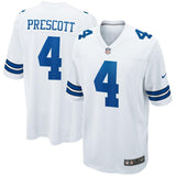 Dak Prescott #4 Dallas Cowboys Youth Navy/White Game Jersey