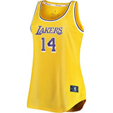 Brandon Ingram #14 Los Angeles Lakers Women's Gold Fast Break Tank Jersey