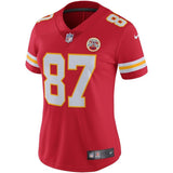 Travis Kelce #87 Kansas City Chiefs Women's Red Vapor Untouchable Limited Jersey