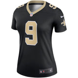 Drew Brees #9 New Orleans Saints Women's Black Legend Jersey