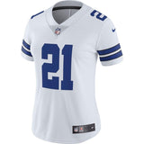 Ezekiel Elliott #21 Dallas Cowboys Women's White Vapor Untouchable Limited Jersey