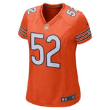 Khalil Mack #52 Chicago Bears Women's Orange Game Jersey