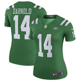 Sam Darnold #14 New York Jets Women's Green Color Rush Legend Jersey