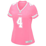 Dak Prescott #4 Dallas Cowboys Women's Pink Game Jersey