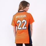 CJ Anderson #22 Denver Broncos Women's Orange Game Jersey