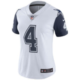 Dak Prescott #4 Dallas Cowboys Women's White Vapor Untouchable Color Rush