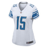 Golden Tate #15 Detroit Lions Women's White/Blue 2017 Game Jersey