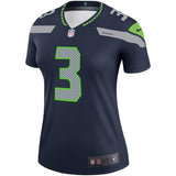Russell Wilson #3 Seattle Seahawks Women's College Navy Legend Jersey