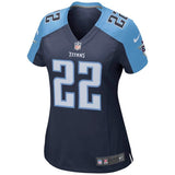 Derrick Henry #22 Tennessee Titans Women's Navy Game Jersey