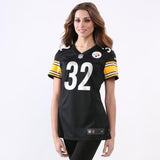 Franco Harris #32 Pittsburgh Steelers Women's Black Retired Game Jersey