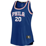 Markelle Fultz #20 Philadelphia 76ers Women's Royal Fast Break Tank Jersey