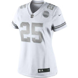 Jamaal Charles #25 Kansas City Chiefs Women's White Platinum Jersey