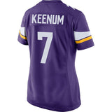 Case Keenum #7 Minnesota Vikings Women's Purple Game Jersey