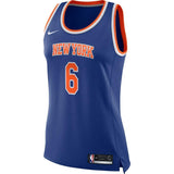 Kristaps Porzingis #6 New York Knicks Women's Blue Swingman Jersey - Icon Edition