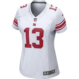Odell Beckham Jr #13 New York Giants Women's White/Royal Game Jersey