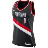 Damian Lillard #0 Portland Trail Blazers Women's Black Swingman Jersey - Icon Edition