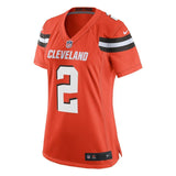 Johnny Manziel #2 Cleveland Browns Women's Orange Game Jersey