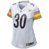 James Conner #30 Pittsburgh Steelers Women's White/Black Game Jersey