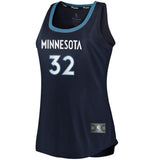 Karl-Anthony #32 Towns Minnesota Timberwolves Women's Navy Fast Break Tank