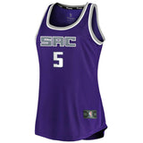 De'Aaron Fox #5 Sacramento Kings Women's Purple Fast Break Tank - Icon Edition
