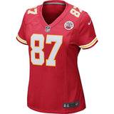Travis Kelce #87 Kansas City Chiefs Women's Red Game Jersey