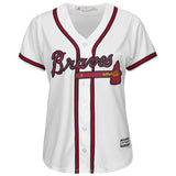 Dansby Swanson #7 Atlanta Braves Women's White Home Cool Base Player Jersey