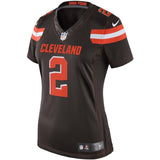 Johnny Manziel #2 Cleveland Browns Women's Brown Limited Jersey