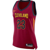 LeBron James #23 Cleveland Cavaliers Women's Wine Swingman Jersey - Icon Edition