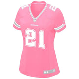 Ezekiel Elliott #21 Dallas Cowboys Women's Pink Game Jersey