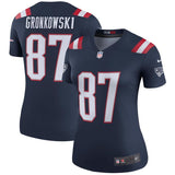 Rob Gronkowski #87 New England Patriots Women's Navy Color Rush Legend Jersey