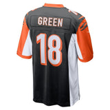 A.J. Green #18 Cincinnati Bengals Youth Black 50th Anniversary Patch Game Jersey