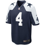 Dak Prescott #4 Dallas Cowboys Youth Navy Throwback Game Jersey