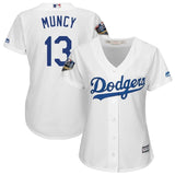 Max Muncy #13 Los Angeles Dodgers Women's White 2018 World Series