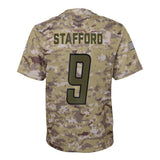 Matthew Stafford #9 Detroit Lions Youth Camo Salute to Service Game Jersey