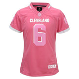 Baker Mayfield #6 Cleveland Browns Girls Youth Pink Bubble Gum Jersey