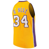 Shaquille O`Neal #34 Los Angeles Lakers Gold 1999-00 Hardwood Classics