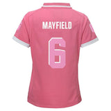 Baker Mayfield #6 Cleveland Browns Girls Youth Pink Bubble Gum Jersey