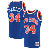 Charles Oakley #34 New York Knicks Blue 1991-92 Hardwood Classics Mens Swingman Jersey