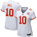 Tyreek Hill #10 Kansas City Chiefs Women's White Game Jersey
