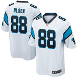 Greg Olsen #8 Carolina Panthers Youth White/Black/Blue Game Jersey